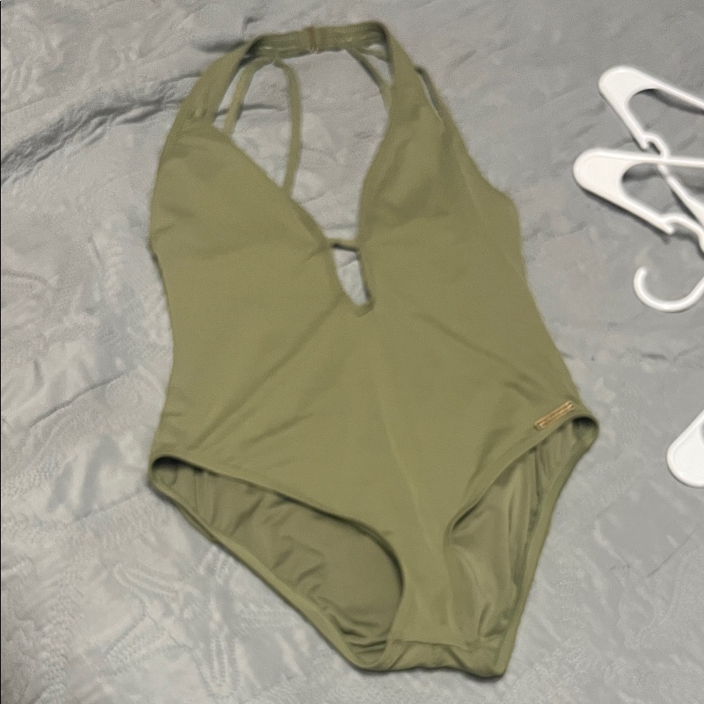 Vince Camuto Olive Green One Piece Swimsuit